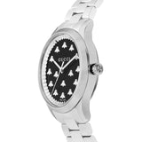 Gucci G Timeless Quartz Black Dial Silver Steel Strap Watch for Women - YA1265034 Buy Now By Gucci