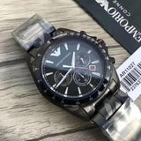 Emporio Armani Sportivo Quartz Black Dial Black Steel Strap Watch For Men - AR11027 Buy Now By Emporio Armani
