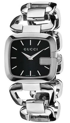 Gucci G Gucci Black Dial Silver Steel Strap Watch For Women - YA125407 Buy Now By Gucci