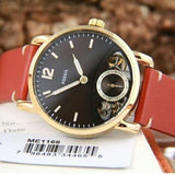 Fossil The Commuter Twist Black Dial Brown Leather Strap Watch for Men - ME1166 Buy Now By Fossil