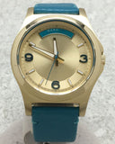 Marc Jacobs Baby Dave Gold Dial Blue Leather Strap Watch for Women - MBM1263 Buy Now By Marc Jacobs