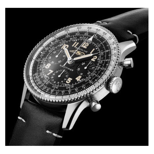 Breitling Navitimer Ref. 806 1959 Re-Edition Black Dial Brown Leather Strap Watch for Men - AB0910371B1X1 Buy Now By Breitling