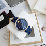 Versace V-Twist Quartz Blue Dial Blue Leather Strap Watch for Women - VELS00119 Buy Now By Versace