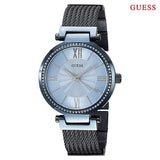 Guess Soho Diamonds Blue Dial Blue Mesh Bracelet Watch For Women - W0638L3 Buy Now By Guess