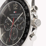 Tommy Hilfiger Luke Quartz Black Dial Black Leather Strap Watch for Men - 1791117 Buy Now By Tommy Hilfiger
