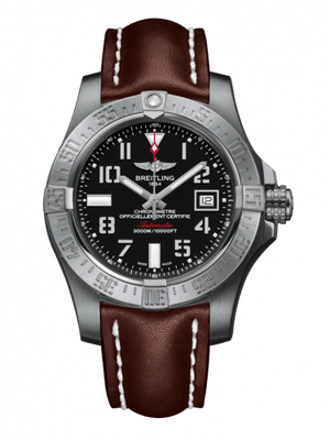 Breitling Avenger II Seawolf Stainless Steel 45mm Brown Leather Strap Mens Watch - A1733110/BC31/438X Buy Now By Breitling