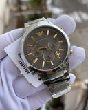 Emporio Armani Quartz Grey Dial Silver Steel Strap Watch For Men - AR11047 Buy Now By Emporio Armani