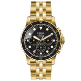 Fossil FB-01 Chronograph Black Dial Gold Steel Strap Watch for Men - FS5836 Buy Now By Fossil