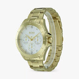 Hugo Boss Premiere White Dial Gold Steel Strap Watch for Women - 1502445 Buy Now By Hugo Boss