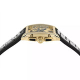 Versace Dominus Chronograph Gold Dial Black Silicone Strap Watch For Men - VE6H00223 Buy Now By Versace