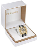 Versace Dominus Chronograph Gold Dial Black Silicone Strap Watch For Men - VE6H00223 Buy Now By Versace