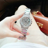 Guess Moonlight Multi Function Diamonds Silver Dial Silver Steel Strap Watch for Women - GW0320L1 Buy Now By Guess