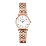 Longines La Grande Classique White Dial Rose Gold Mesh Bracelet Watch for Women - L4.209.1.91.8 Buy Now By Longines