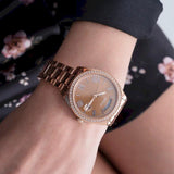 Guess Luna Diamonds Rose Gold Dial Rose Gold Steel Strap Watch for Women - GW0307L3 Buy Now By Guess