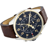 Tommy Hilfiger Dean Multifunctional Blue Dial Brown Leather Strap Watch for Men - 1791275 Buy Now By Tommy Hilfiger