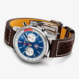 Breitling Top Time B01 Shelby Cobra Blue Dial Brown Leather Strap Watch for Men - AB01763A1C1X1 Buy Now By Breitling