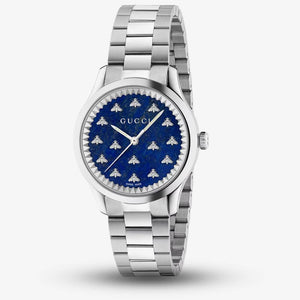 Gucci G Timeless Quartz Blue Dial Silver Steel Strap Watch for Women - YA1265043 Buy Now By Gucci