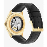 Gucci Eryx Automatic Chevron Gold Dial Black Leather Strap Watch For Men - YA126340 Buy Now By Gucci