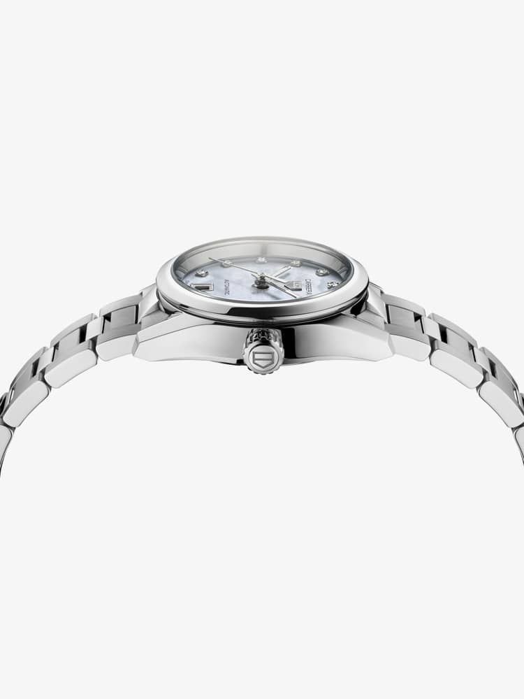 Tag Heuer Carrera Diamonds Mother of Pearl Dial Silver Steel Strap Watch for Women - WBN2412.BA0621 Buy Now By Tag Heuer