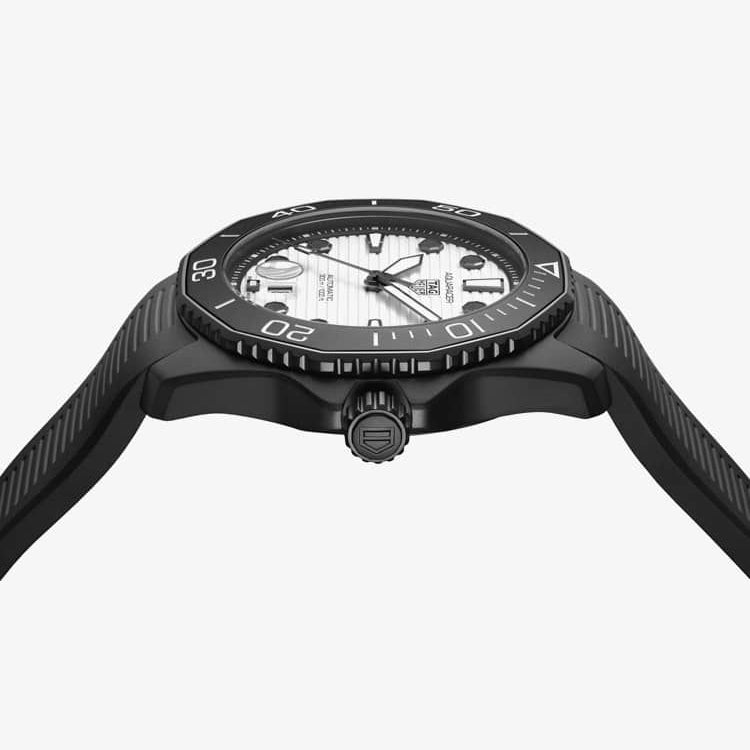 Tag Heuer Aquaracer Professional 300 Automatic White Dial Black Rubber Strap Watch for Men - WBP201D.FT6197 Buy Now By Tag Heuer