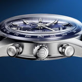 Tag Heuer Carrera Chronograph Blue Dial Blue Leather Strap Watch for Men - CBS2212.FC6535 Buy Now By Tag Heuer