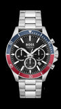 Hugo Boss Troper Chronograph Black Dial Silver Steel Strap Watch For Men - 1514108 Buy Now By Hugo Boss