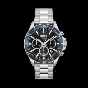 Hugo Boss Troper Chronograph Black Dial Silver Steel Strap Watch For Men - 1514101 Buy Now By Hugo Boss