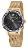 Swarovski Octea Nova Black Dial Rose Gold Mesh Bracelet Watch for Women - 5430424 Buy Now By Swarovski