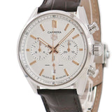 Tag Heuer Carrera Chronograph White Dial Brown Leather Strap Watch for Men - CBN2013.FC6483 Buy Now By Tag Heuer