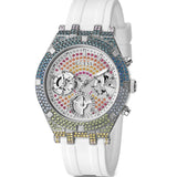 Guess Glitz Pride Limited Edition White Dial White Rubber Strap Watch for Women - GW0407L4 Buy Now By Guess