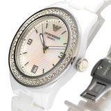 Emporio Armani Ceramica White Mother of Pearl Dial Stainless Steel Strap Watch For Women - AR1426 Buy Now By Emporio Armani