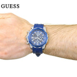 Guess Octane Chronograph Black Dial Blue Rubber Strap Watch For Men - W1047G2 Buy Now By Guess