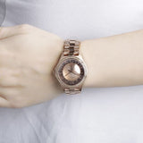 Marc Jacobs Henry Transparent Rose Gold Dial Rose Gold Steel Strap Watch for Women - MBM3339 Buy Now By Marc Jacobs