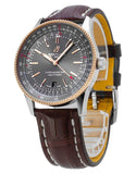 Breitling Navitimer Automatic 41 Grey Dial Brown Leather Strap Watch for Men - U17326121M1P1 Buy Now By Breitling