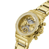 Guess Fusion Chronograph Gold Dial Gold Steel Strap Watch for Women - GW0552L2 Buy Now By Guess