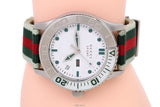 Gucci G Timeless White Dial Two Tone Nylon Strap Watch For Men - YA126231 Buy Now By Gucci