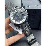 Diesel Mega Chief Chronograph Black Dial Black Mesh Bracelet Watch For Men - DZ4514 Buy Now By Diesel