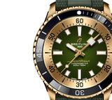 Breitling Superocean Automatic 42 Green Dial Green Rubber Strap Watch for Men - N17375201L1S1 Buy Now By Breitling