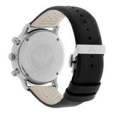 Emporio Armani Gianni White Dial Black Leather Strap Watch For Men - AR0385 Buy Now By Emporio Armani