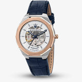 Maserati Stile Automatic Limited Edition White Dial Blue Leather Strap Watch For Men - R8821142001 Buy Now By Maserati
