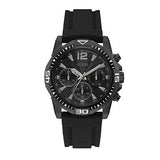 Guess Commander Black Dial Black Rubber Strap Watch for Men - GW0211G3 Buy Now By Guess
