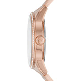 Michael Kors Ritz Analog Crystals Silver Dial Rose Gold Steel Strap Watch for Women - MK6863 Buy Now By Michael Kors