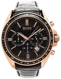 Hugo Boss Driver Black Dial Black Leather Strap Watch for Men - 1513092 Buy Now By Hugo Boss