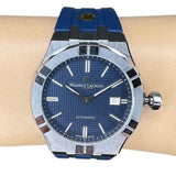 Maurice Lacroix Aikon Automatic Date Blue Dial Blue Silicone Strap Watch For Men - AI6008-SS000-430-4 Buy Now By Maurice Lacroix