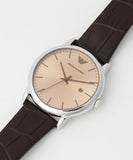 Emporio Armani Luigi Analog Bronze Dial Brown Leather Strap Watch For Men - AR11096 Buy Now By Emporio Armani