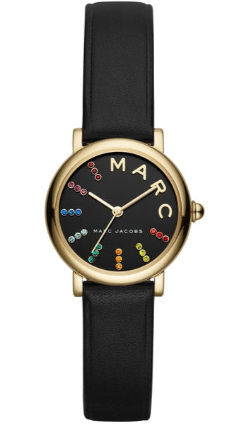 Marc Jacobs Roxy Black Dial Black Leather Strap Watch for Women - MJ1592 Buy Now By Marc Jacobs