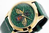 Gucci G Timeless Bee Green Dial Green Leather Strap Watch For Women - YA1264065 Buy Now By Gucci