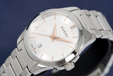 Gucci G Timeless Silver Dial Silver Steel Strap Watch For Women - YA126523 Buy Now By Gucci