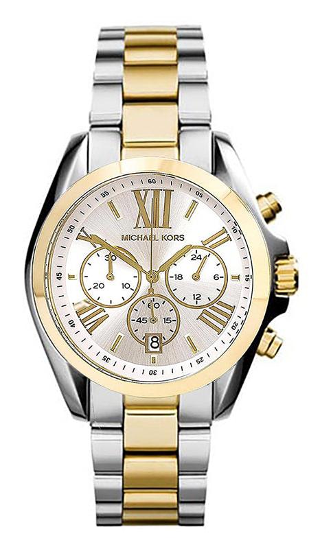 Michael Kors Bradshaw Silver Dial Two Tone Steel Strap Watch for Women - MK5627 Buy Now By Michael Kors
