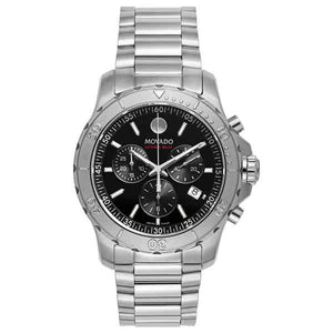 Movado Series 800 Chronograph Black Dial Silver Steel Strap Watch For Men - 2600110 Buy Now By Movado